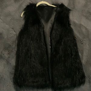 Shag faux fur vest